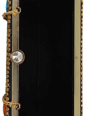gold metal box clutch - 16672789 - Standard Image - 3