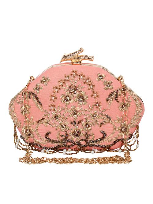 pink velvet box clutch - 16672797 - Standard Image - 1