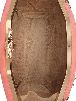 pink velvet box clutch - 16672797 - Standard Image - 3