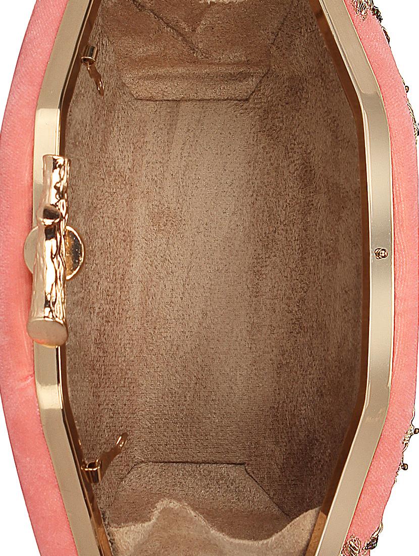 pink velvet box clutch - 16672797 - Zoom Image - 3
