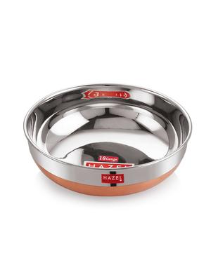 stainless steel tasra kadai with copper bottom (set of 3) - 16672826 - Standard Image - 3