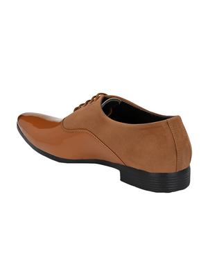 tan patent leather lace-up oxfords - 16672830 - Standard Image - 3