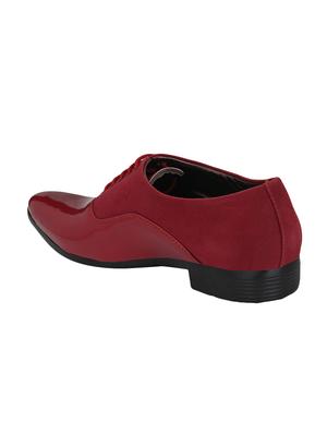 red patent leather lace-up oxfords - 16672831 - Standard Image - 3