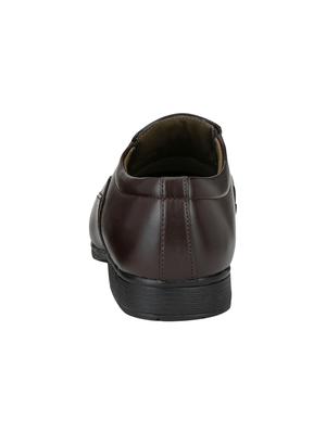 brown leatherette slip ons - 16672840 - Standard Image - 3