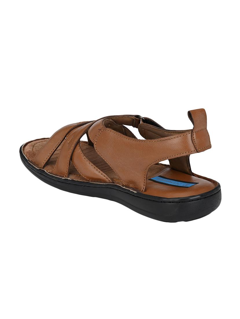 tan leather back strap sandals - 16672845 - Zoom Image - 3