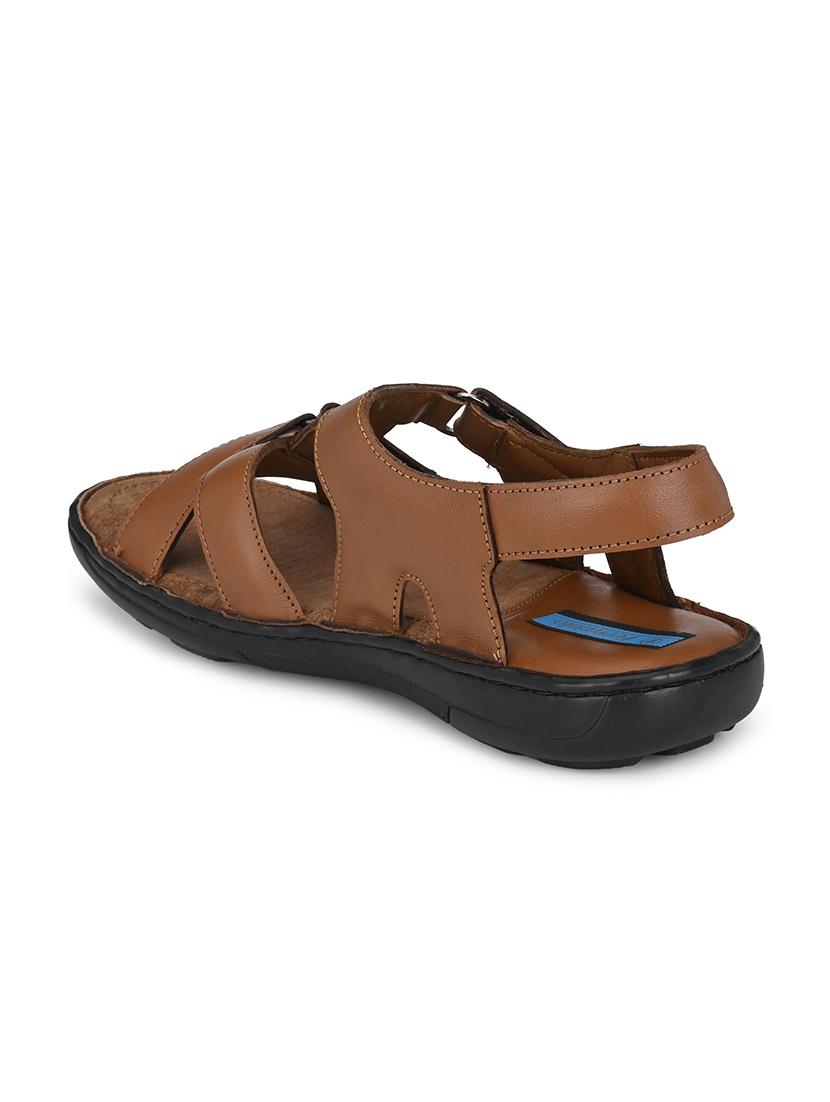 tan leatherette back strap sandals - 16672854 - Zoom Image - 3