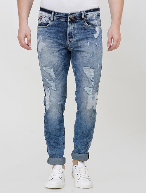 blue distressed jeans - 16672921 - Standard Image - 1