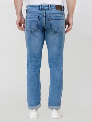 light blue solid plain jeans - 16672954 - Standard Image - 3