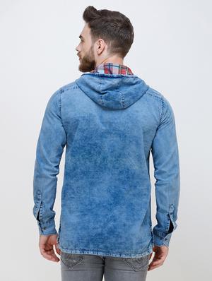 blue faded casual shirt - 16672998 - Standard Image - 3