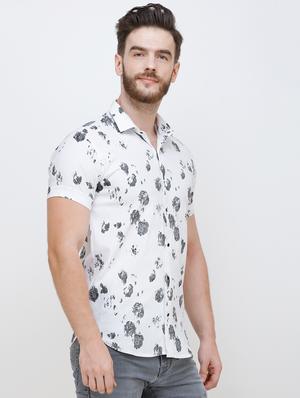 white floral printed casual shirt - 16673028 - Standard Image - 3