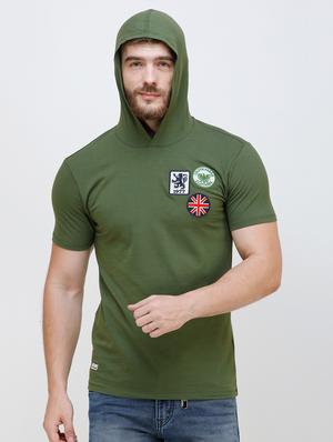 green chest print t-shirt - 16673066 - Standard Image - 3
