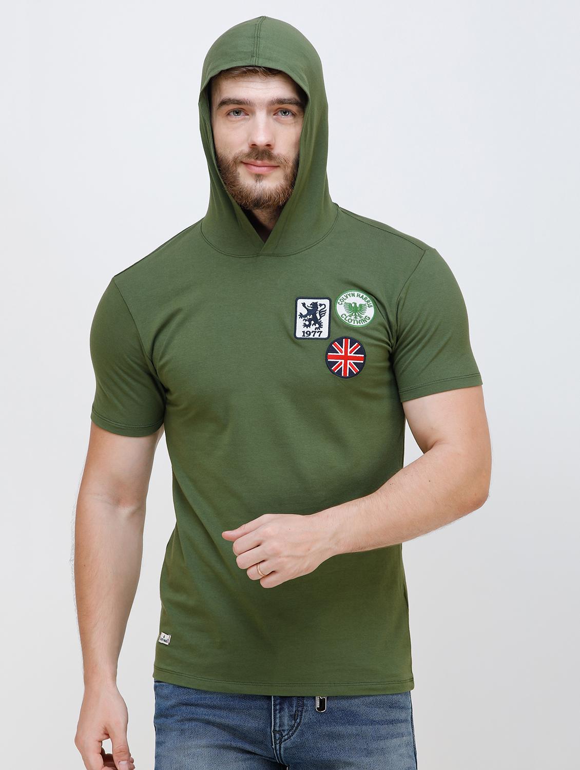 green chest print t-shirt - 16673066 - Zoom Image - 3
