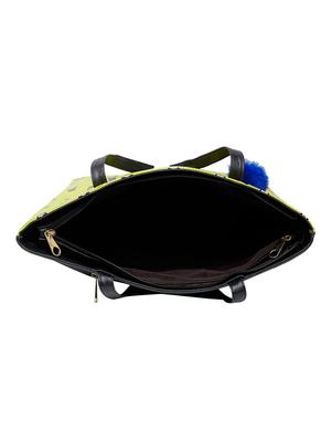 green leatherette (pu) regular tote - 16673090 - Standard Image - 3