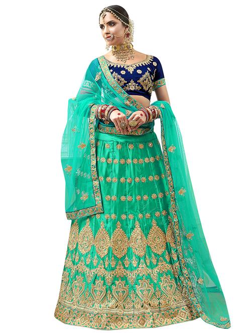 embroidered flared lehenga - 16673228 - Standard Image - 1