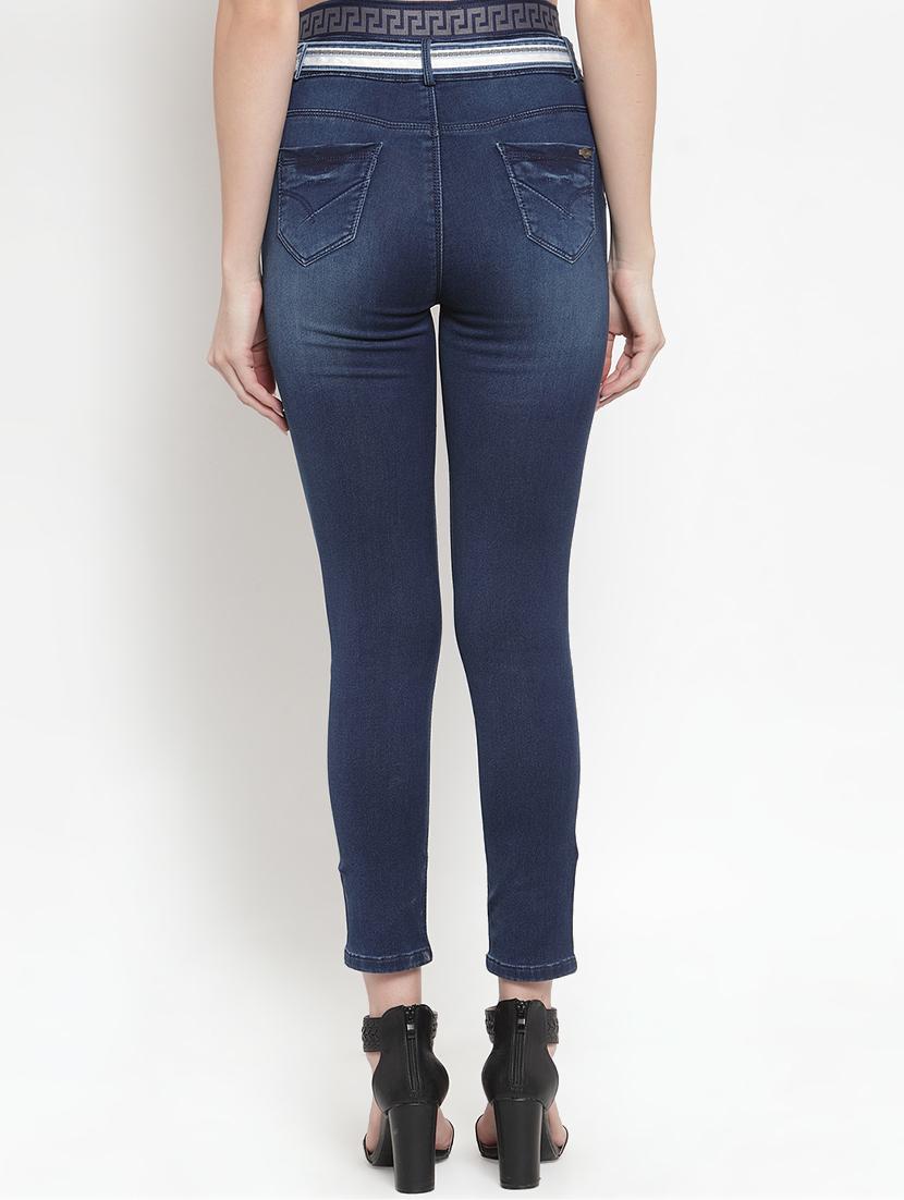 high rise stone washed jeans - 16673372 - Zoom Image - 3