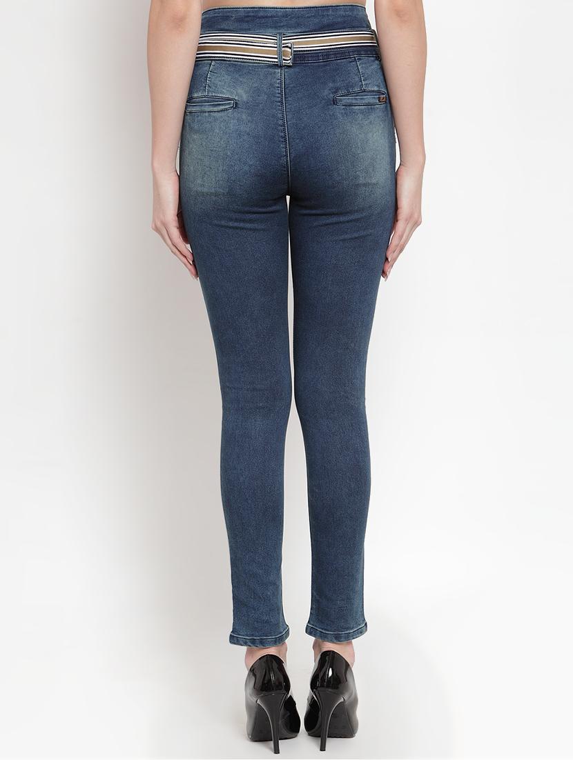 high rise stone washed jeans - 16673373 - Zoom Image - 3