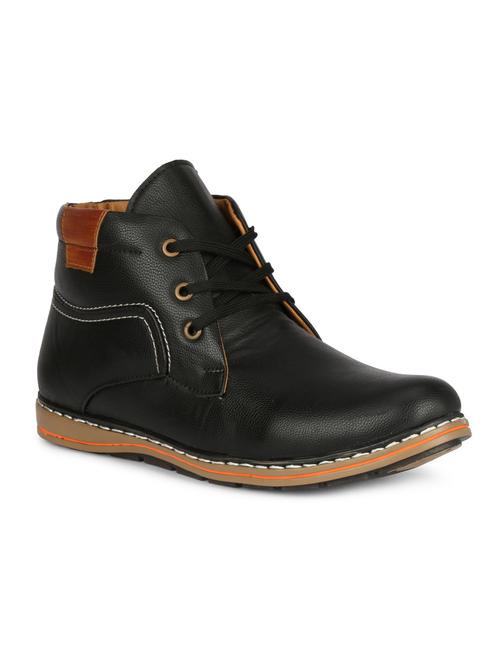 black leather low ankle boots - 16673576 - Standard Image - 1
