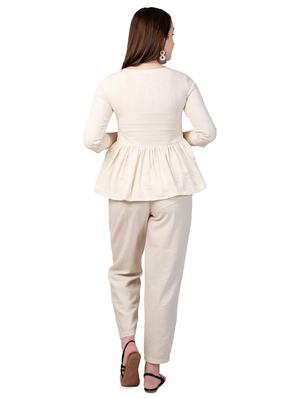 embroidered detail gathered top - 16673695 - Standard Image - 3