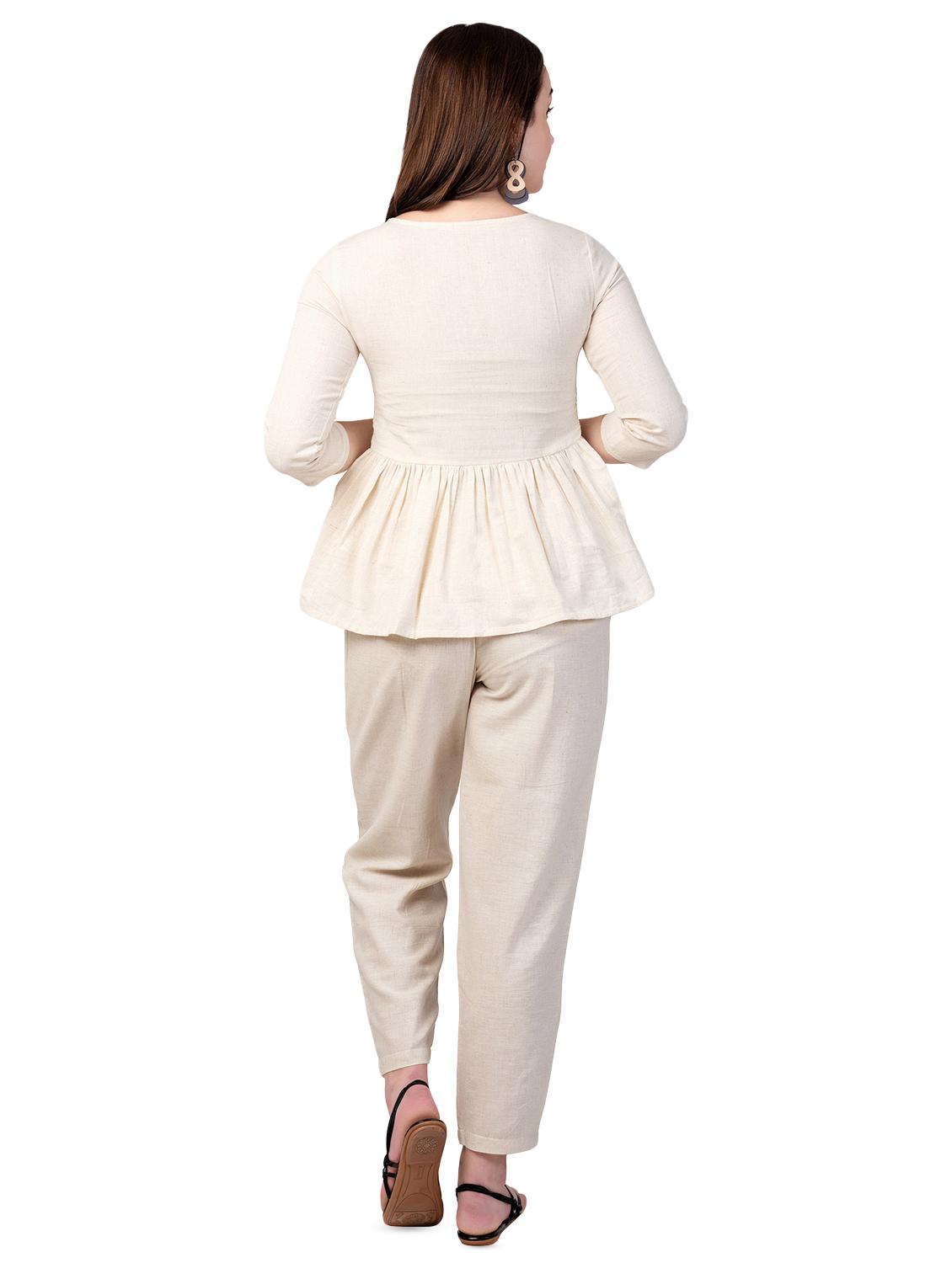 embroidered detail gathered top - 16673695 - Zoom Image - 3