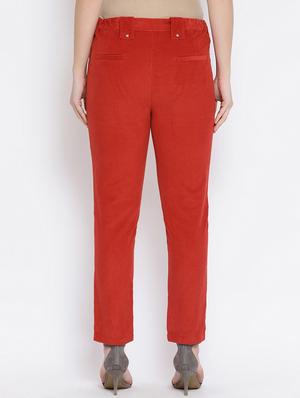 high rise corduroy trouser - 16673749 - Standard Image - 3