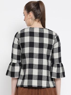 bell sleeved pocket detail blazer - 16673766 - Standard Image - 3