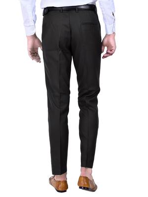 grey solid pleated front formal trouser - 16673849 - Standard Image - 3