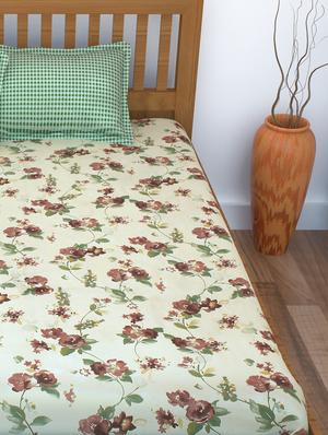 cotton double bedsheet with 2 pillow covers - 16674105 - Standard Image - 3