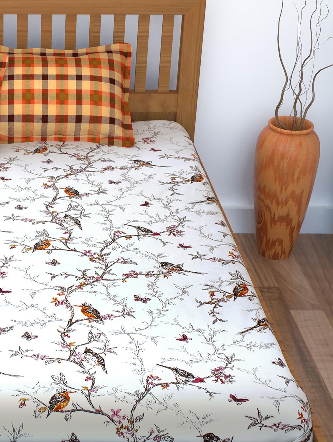 cotton double bedsheet with 2 pillow covers - 16674107 - Zoom Image - 3