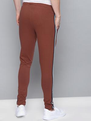 brown side striped full length track pant - 16674388 - Standard Image - 3