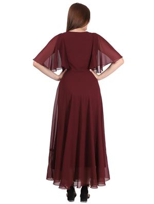 flute sleeved fit & flare maxi dress - 16674416 - Standard Image - 3