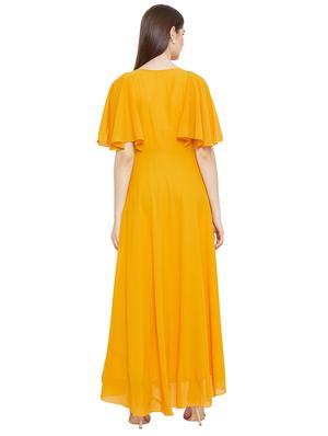 flute sleeved fit & flare maxi dress - 16674417 - Standard Image - 3