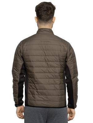 green solid quilted jacket - 16674517 - Standard Image - 3