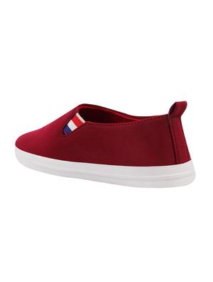 red canvas slip on sneakers - 16674525 - Standard Image - 3