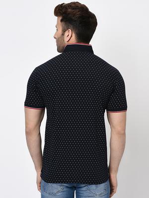 navy blue printed t-shirt - 16674821 - Standard Image - 3