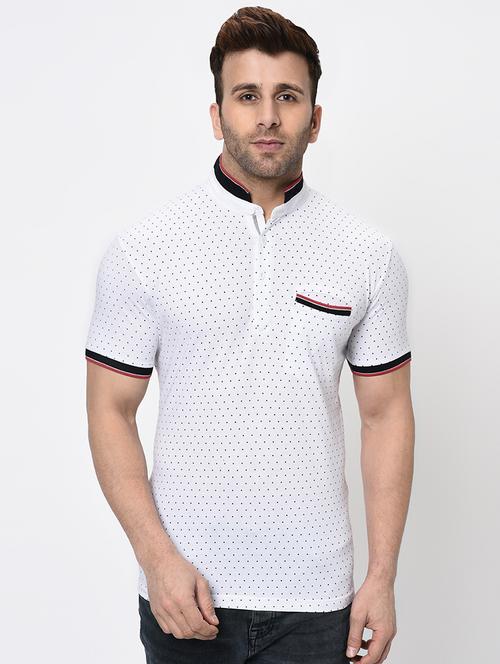 white printed pocket t-shirt - 16674824 - Standard Image - 1