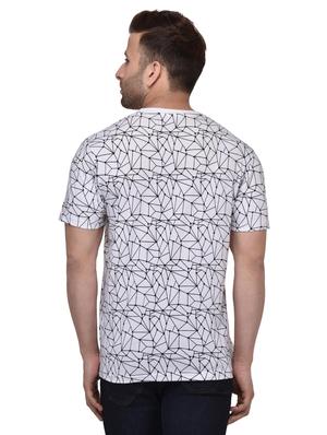 white geometric print t-shirt - 16674829 - Standard Image - 3