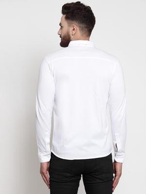 white solid casual shirt - 16674975 - Standard Image - 3