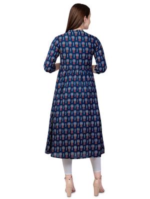 floral printed flared kurta - 16675070 - Standard Image - 3