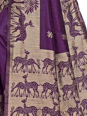 bordered woven saree with blouse - 16675343 - Standard Image - 3
