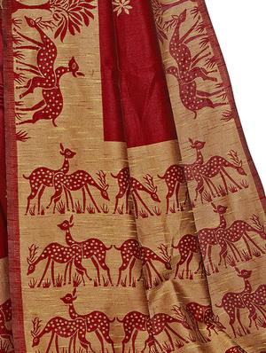 bordered woven saree with blouse - 16675344 - Standard Image - 3