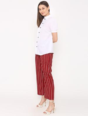 frill detail puff sleeved top - 16675905 - Standard Image - 3
