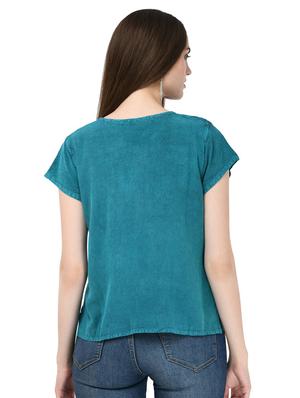 round neck embroidered top - 16675950 - Standard Image - 3