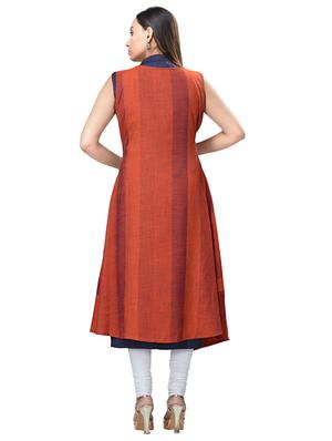 layered kurta with jacket - 16676381 - Standard Image - 3