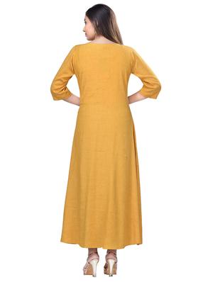 embroidered a-line kurta - 16676400 - Standard Image - 3