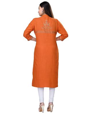 embroidered straight kurta - 16676456 - Standard Image - 3