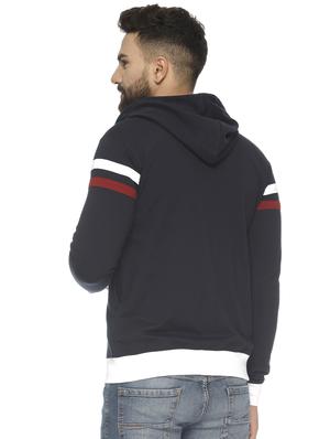 navy blue striped hooded sweatshirt - 16676921 - Standard Image - 3