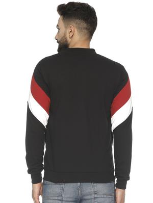 black color block casual jacket - 16676922 - Standard Image - 3