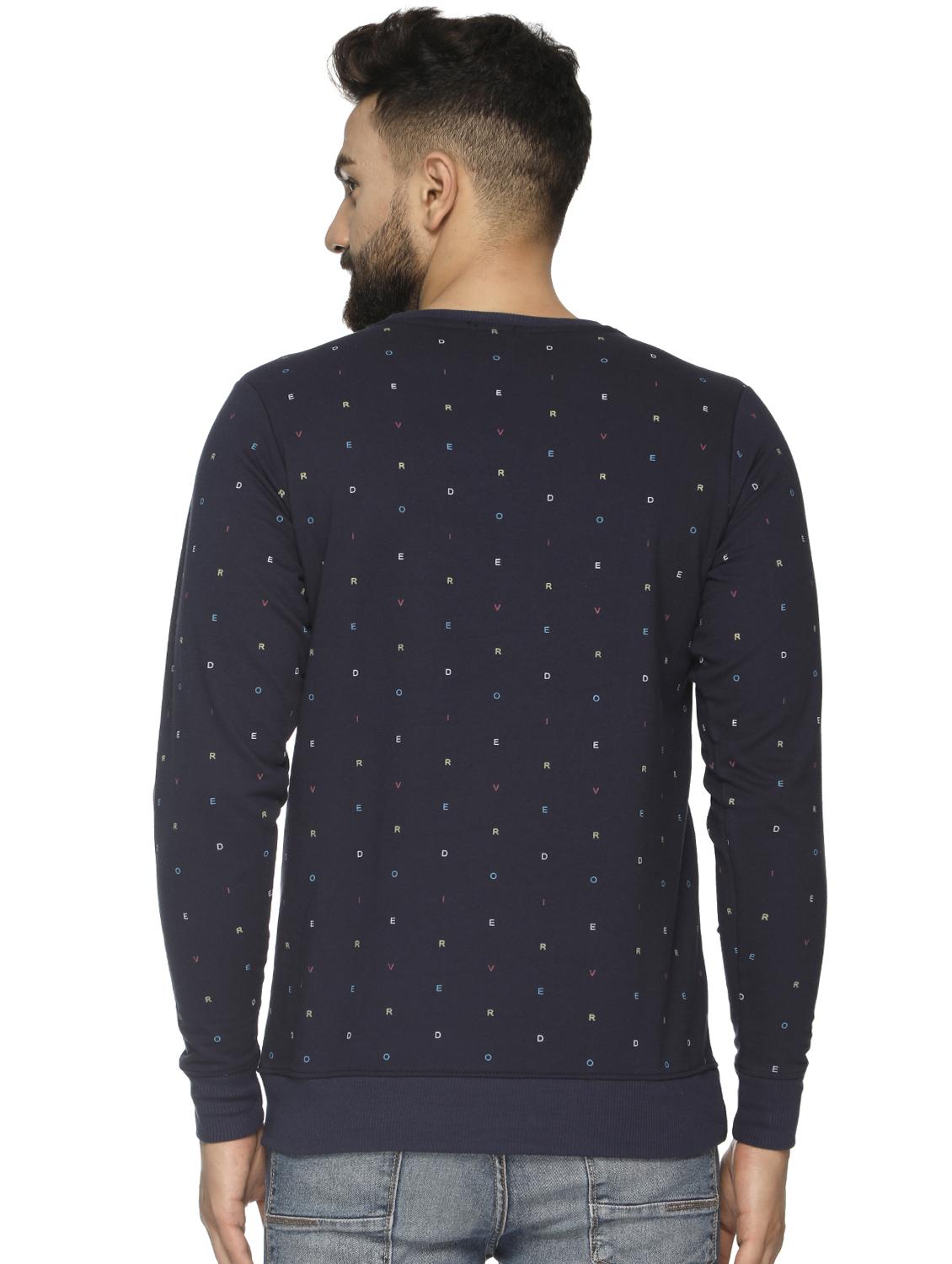 navy blue printed sweatshirt - 16676925 - Zoom Image - 3