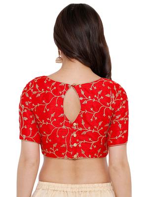 back key hole embroidered blouse - 16676945 - Standard Image - 3