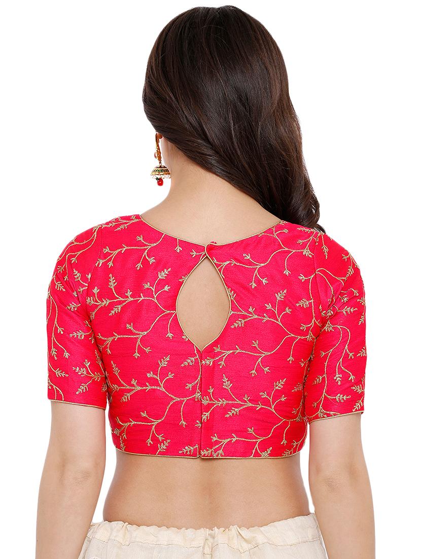 back key hole embroidered blouse - 16676948 - Zoom Image - 3